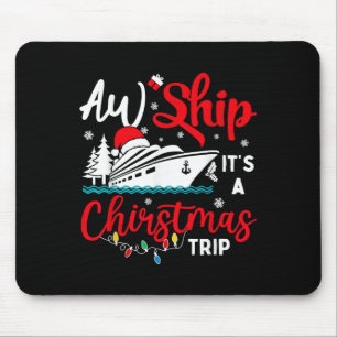 Tapis De Souris Voyage de Noël Croisière de Noël Lumières Holi