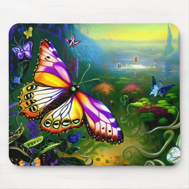 Tapis De Souris Voyage de papillon Imaginaire (Devant)