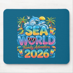 Tapis De Souris Voyage Mignon Famille Tropicale Monde Aventure 202