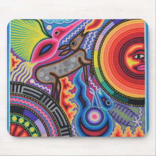 Tapis De Souris Voyage tribal maya mexicain de Boho d'art d'Oaxaca