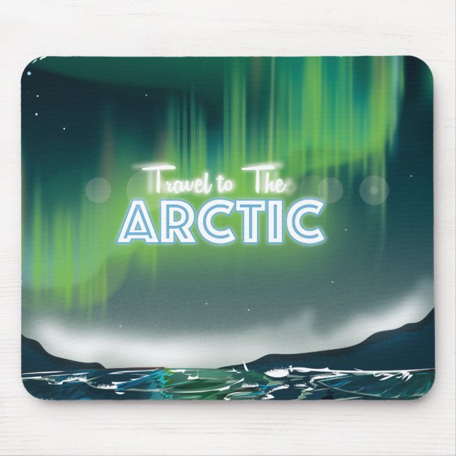 Tapis De Souris Voyager dans l'Arctique Poster de voyage Art (Devant)