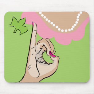 Tapis De Souris Vrai joli amusement de sororité de fille