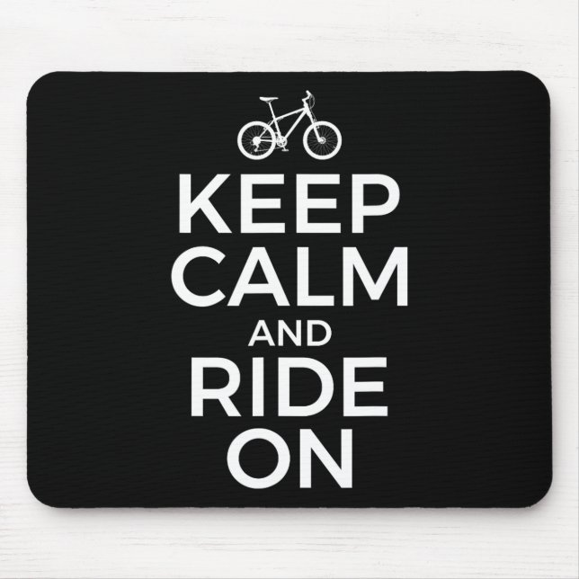 Tapis De Souris VTT, Cycliste tout terrain, Garder son calme et ro (Devant)