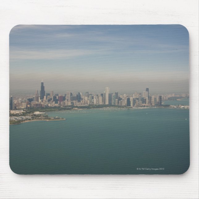 Tapis De Souris vue aérienne de Chicago depuis le lac Michigan (Devant)