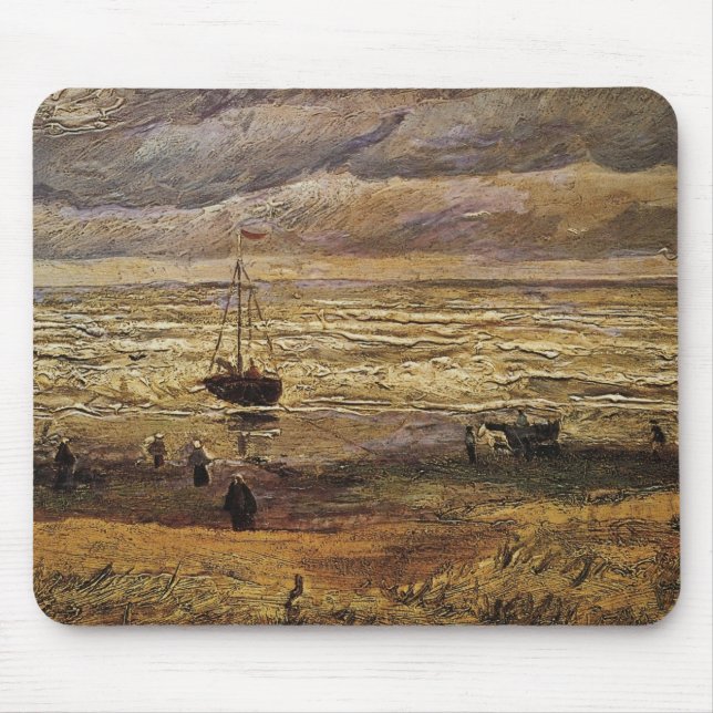 Tapis De Souris Vue de la mer à Scheveningen par Vincent van Gogh (Devant)