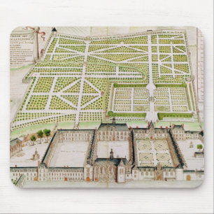 Tapis De Souris Vue de l'université de jésuite en La Fleche, 1655