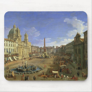 Tapis De Souris Vue de Piazza Navona, Rome