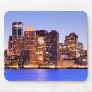 Tapis De Souris Vue de secteur financier de Boston du centre