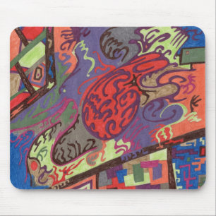 Tapis De Souris "Vue depuis le vaisseau spatial" Abstrait Mousepad