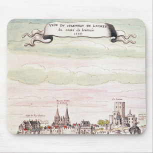 Tapis De Souris Vue du château de Loches, 1699