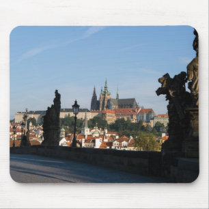 Tapis De Souris Vue du Château depuis le pont Charles à Prague