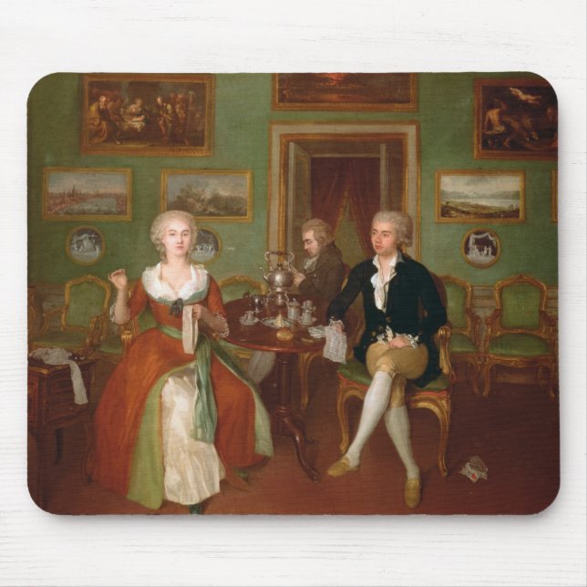 Tapis De Souris Vue d'un salon, 1780 (Devant)