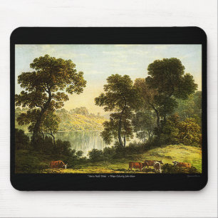 Tapis De Souris Vue En Galles Du Nord, Aquarelle Peinture Mousepad