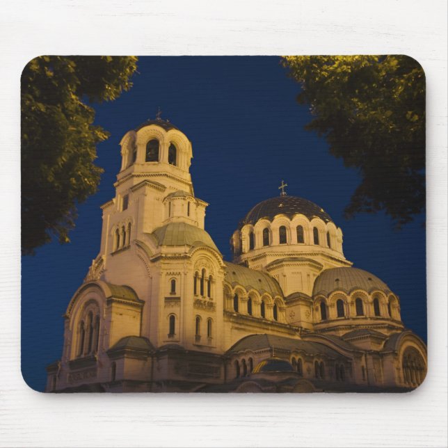 Tapis De Souris Vue nocturne de la cathédrale Alexandre-Nevski (Devant)