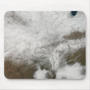 Tapis De Souris Vue satellite d'une tempête hivernale sévère