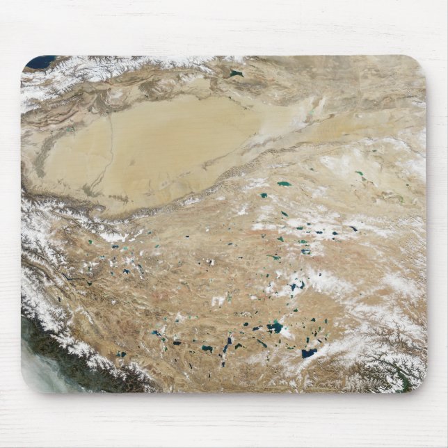 Tapis De Souris Vue satellite sur le plateau tibétain (Devant)