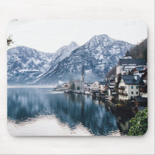 Tapis De Souris Vue sur le lac et les monts Snowy