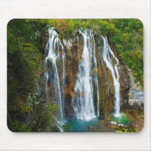 Tapis De Souris Vue sur les chutes d'eau, Croatie