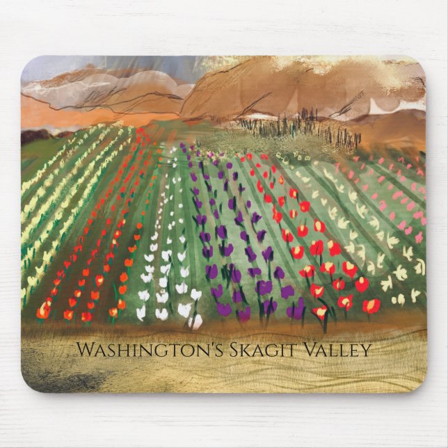 Tapis De Souris WA Skagit Valley Tulip Fields Spring Dreams (Devant)