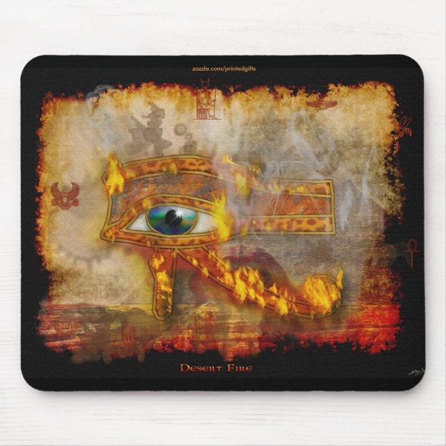 Tapis De Souris Wadjet, oeil de Horus Art sacré égyptien Mousepad (Devant)
