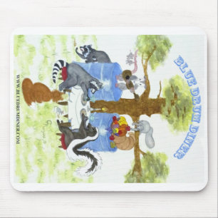 Tapis De Souris Wagon-restaurant bleu Mousepad de tambour