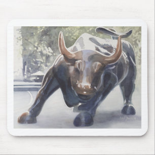Tapis De Souris Wall Street Taureau par Paul Jackson