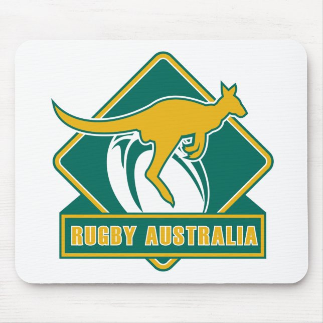 Tapis De Souris wallaby de kangourou de l'australie de rugby (Devant)