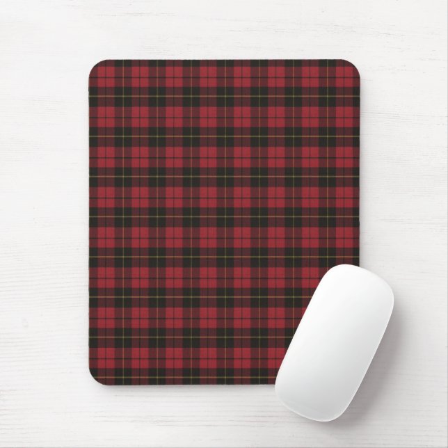 Tapis De Souris Wallace Red Weathered Original Scottish Tartan (Avec souris)