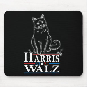 Tapis De Souris Waltz 2024 Election Funny Cat Kamala Harris Tim WA
