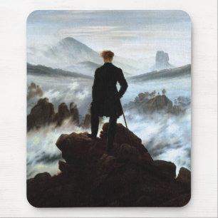 Tapis De Souris Wanderer au-dessus de la mer de brouillard par Fri
