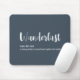 Tapis De Souris Wanderlust definition white grey blue colour