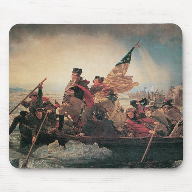 Tapis De Souris Washington Traverser le Delaware par Emanuel Leutz (Devant)