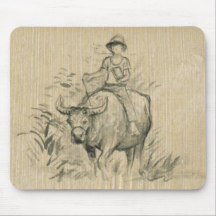 Tapis De Souris Water Buffalo Kid Chinese Ox Année 2021 SourisP