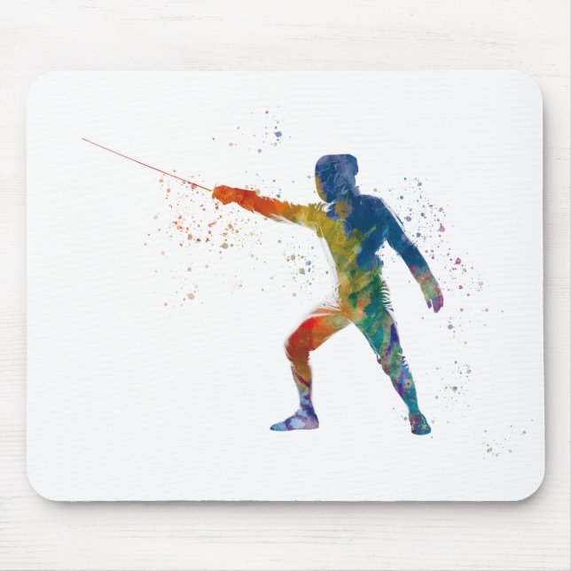Tapis De Souris watercolor fencing (Devant)