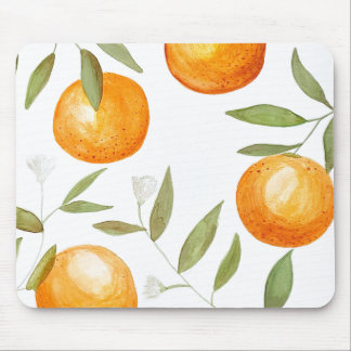 Tapis De Souris Watercolor Orange Mousepad