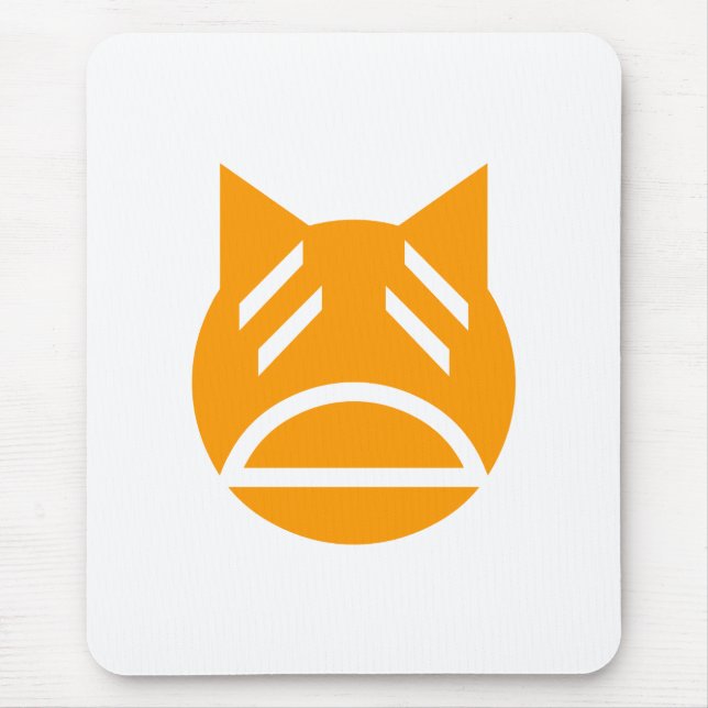 Tapis De Souris Weary Emoji Cat (Devant)