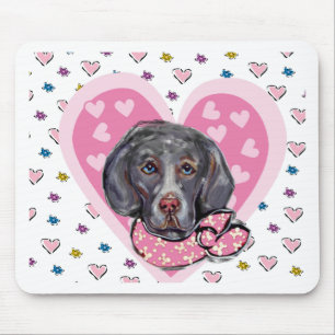 Tapis De Souris Weimaraner Valentine