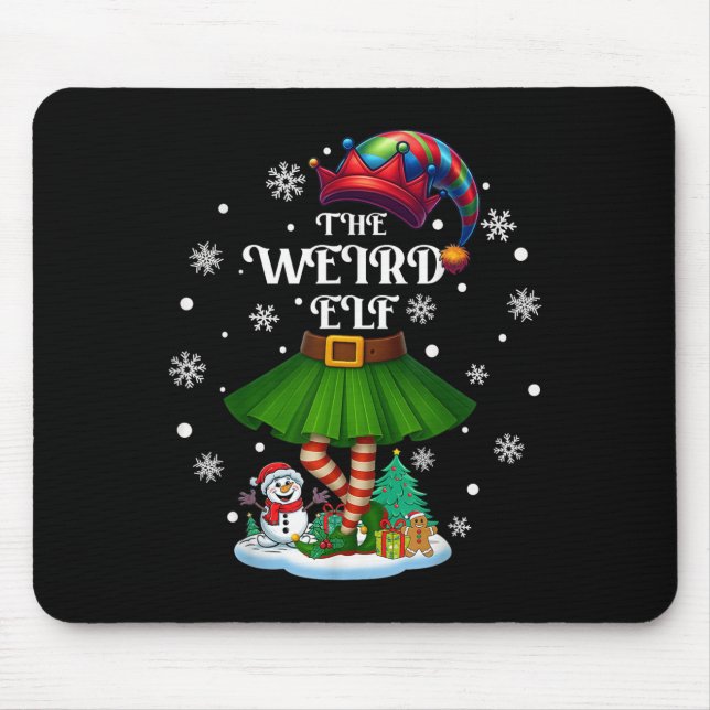 Tapis De Souris Weird Elf Squad Xmas Women Girls Mom Christmas Fam (Devant)