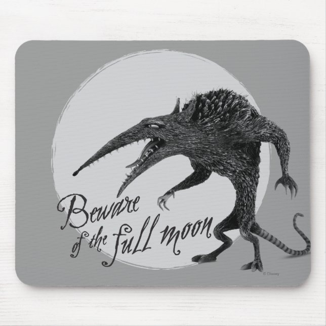 Tapis De Souris Wererat : Attention à la Pleine lune (Devant)