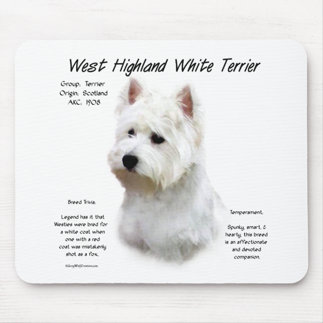 Tapis De Souris West Highland White Terrier (Devant)