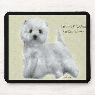 Tapis De Souris West Highland White Terrier Art