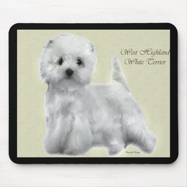 Tapis De Souris West Highland White Terrier Art (Devant)