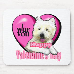 Tapis De Souris West Highland White Terrier Valentines