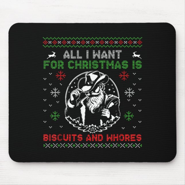 Tapis De Souris Western Biscuits And S Christmas Quote  (Devant)