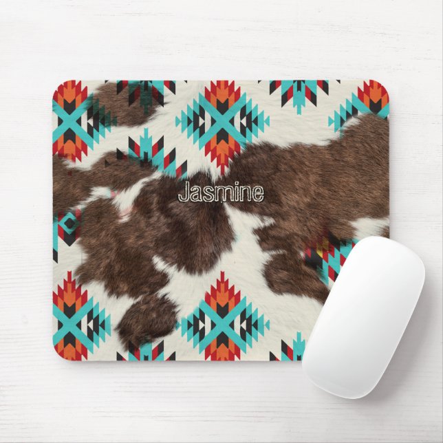 Tapis De Souris Western Country style Ethnic motif style Cowgirl (Avec souris)