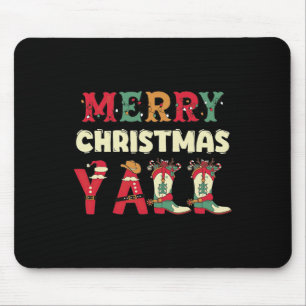 Tapis De Souris Western Cowboy Howry Joyeux Noël Yall Cowgirl