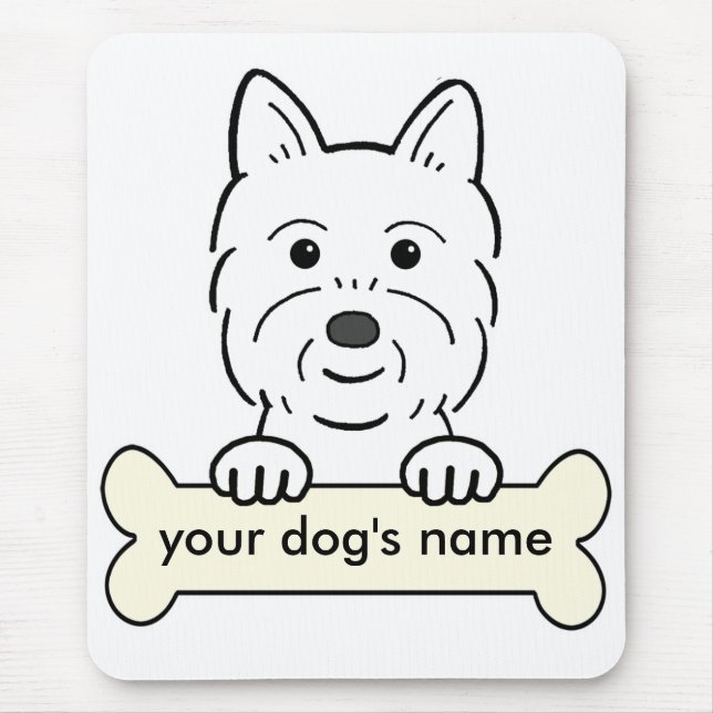 Tapis De Souris Westie personnalisé (Devant)