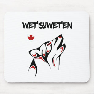 Tapis De Souris Wet'suwet'en Howling Wolf Haida Style Tatouage cou