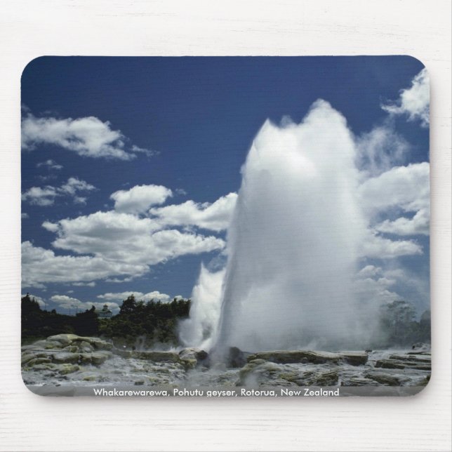 Tapis De Souris Whakarewarewa, geyser de Pohutu, Rotorua, Nouvelle (Devant)