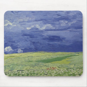 Tapis De Souris Wheatfields de Vincent van Gogh   sous le nuage